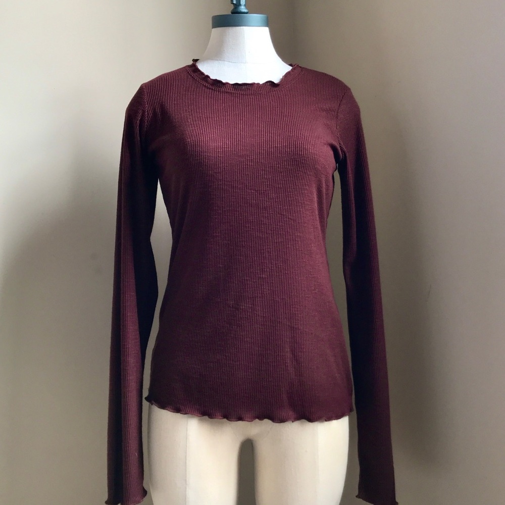 NWT Chelsea & Violet Tobacco Ribbed Shirt